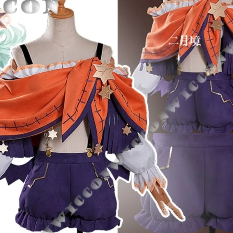 

Natsumi Anime DATE A LIVE Cosplay clothes Sexy Witch Top Pant Cape Dress Hat Sock Girl Women Halloween Party Navidad Carnaval