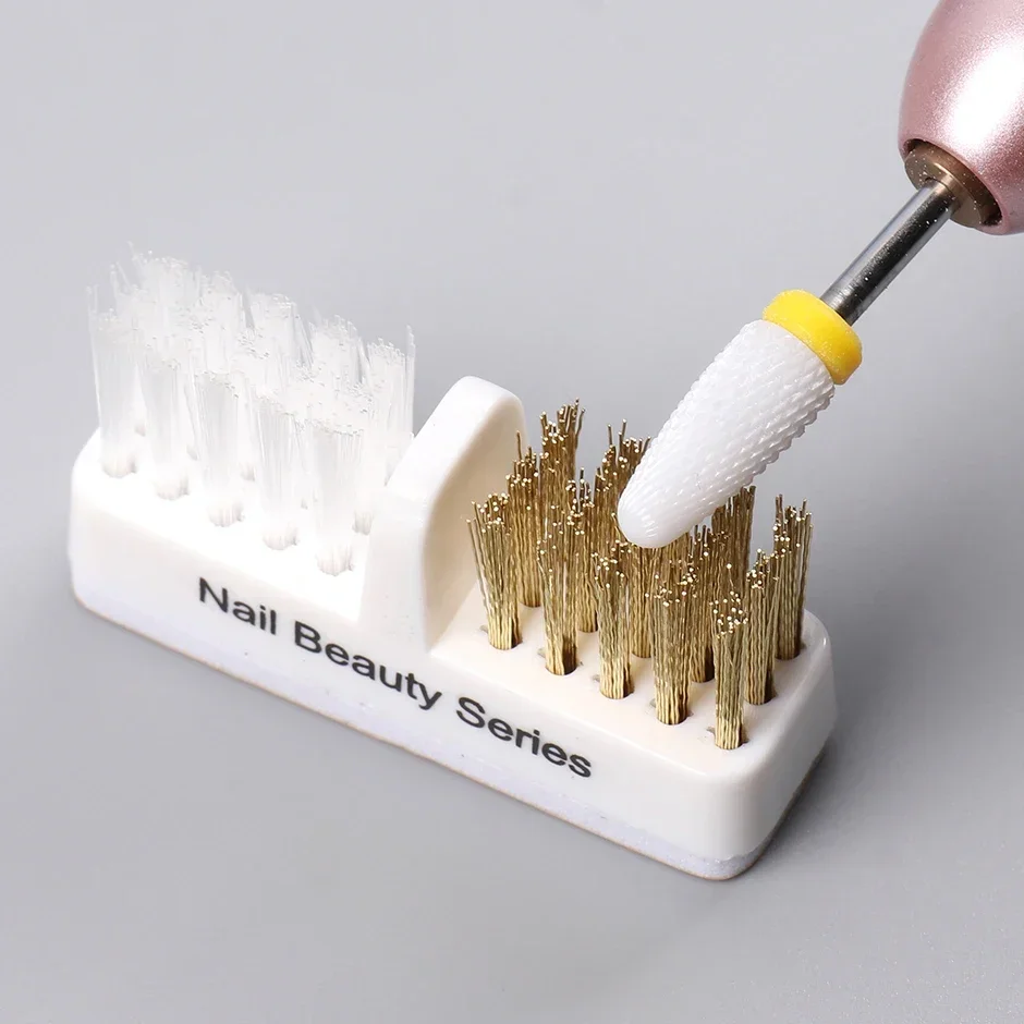 

1pcs Electric Nail Grinding Head Cleaning Brush Portable Manicure Drills Bits Cleanser Dual Copper Wire Brush Clean Tools