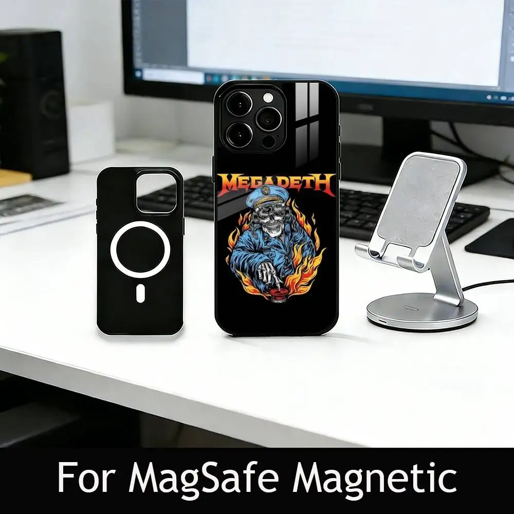 M-Music B-Band M-Megadeth Phone Case For iPhone17,16,15,14,13,12,11 Plus,Pro Magnetic with Magsafe Wireless Charging