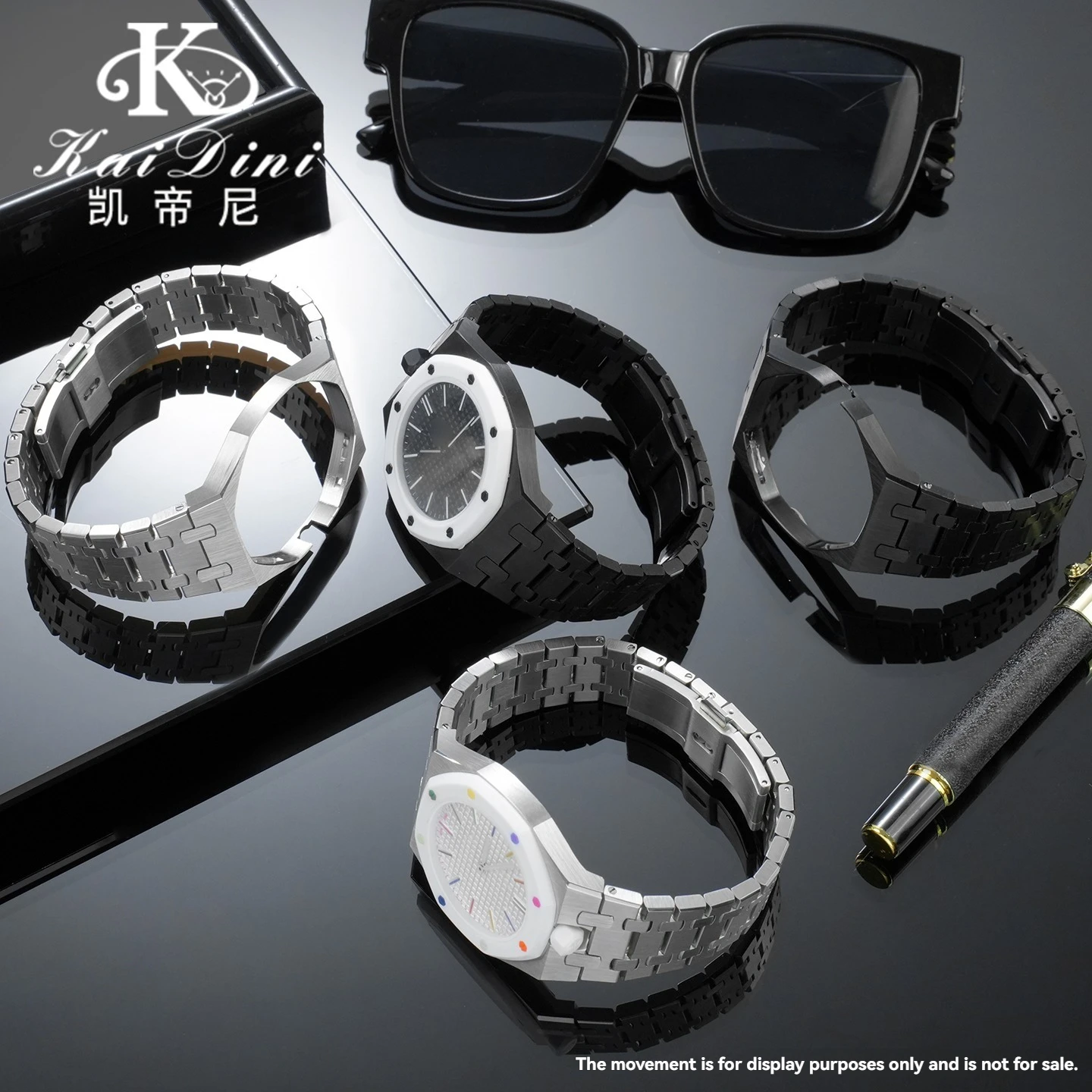 Stainless Steel Watch Case and Strap Mod Kit For Swatch X AP Royal Pop Pocket Changer To Wristwatch Personalized Accessories