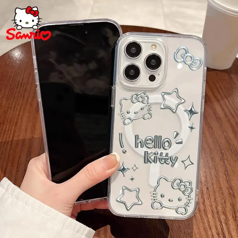 Hello Kitty Iphone 16 Promax Case Iphone 16/15/14/13/12/11/x/xs/xs Max Girl Phone Case Sanrio Hellokitty Cartoon Accessory