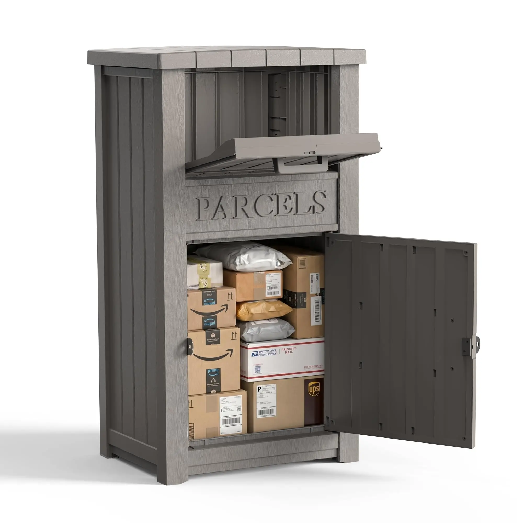 90 Gallon Package Delivery Boxes for Outside, Storage Parcel Drop Mail Box Outdoor Large Mailbox UV-Resistant