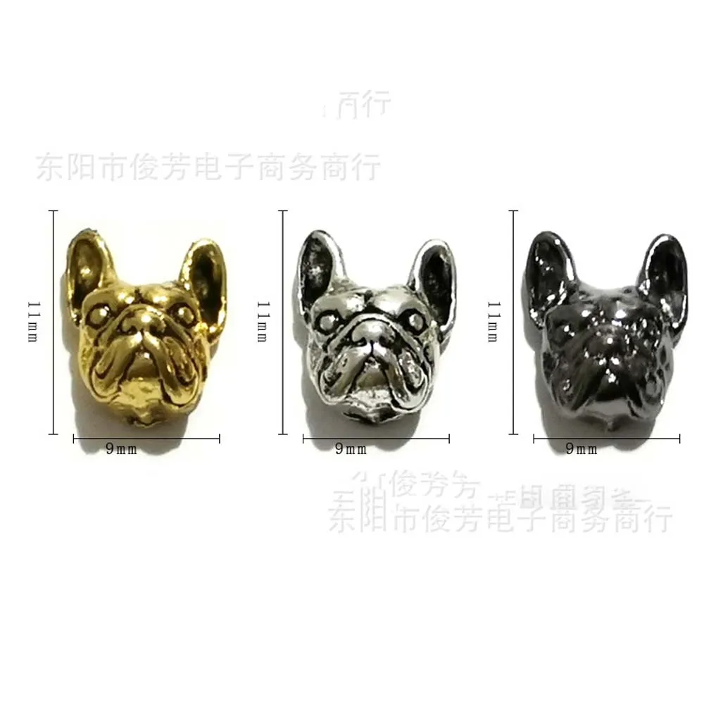 10Pcs Retro Animals Nail Art Charm 3D Alloy Diablo style Vintage mask Dog Cat Tiger Nail Decoration DIY Antique Nail Accessories