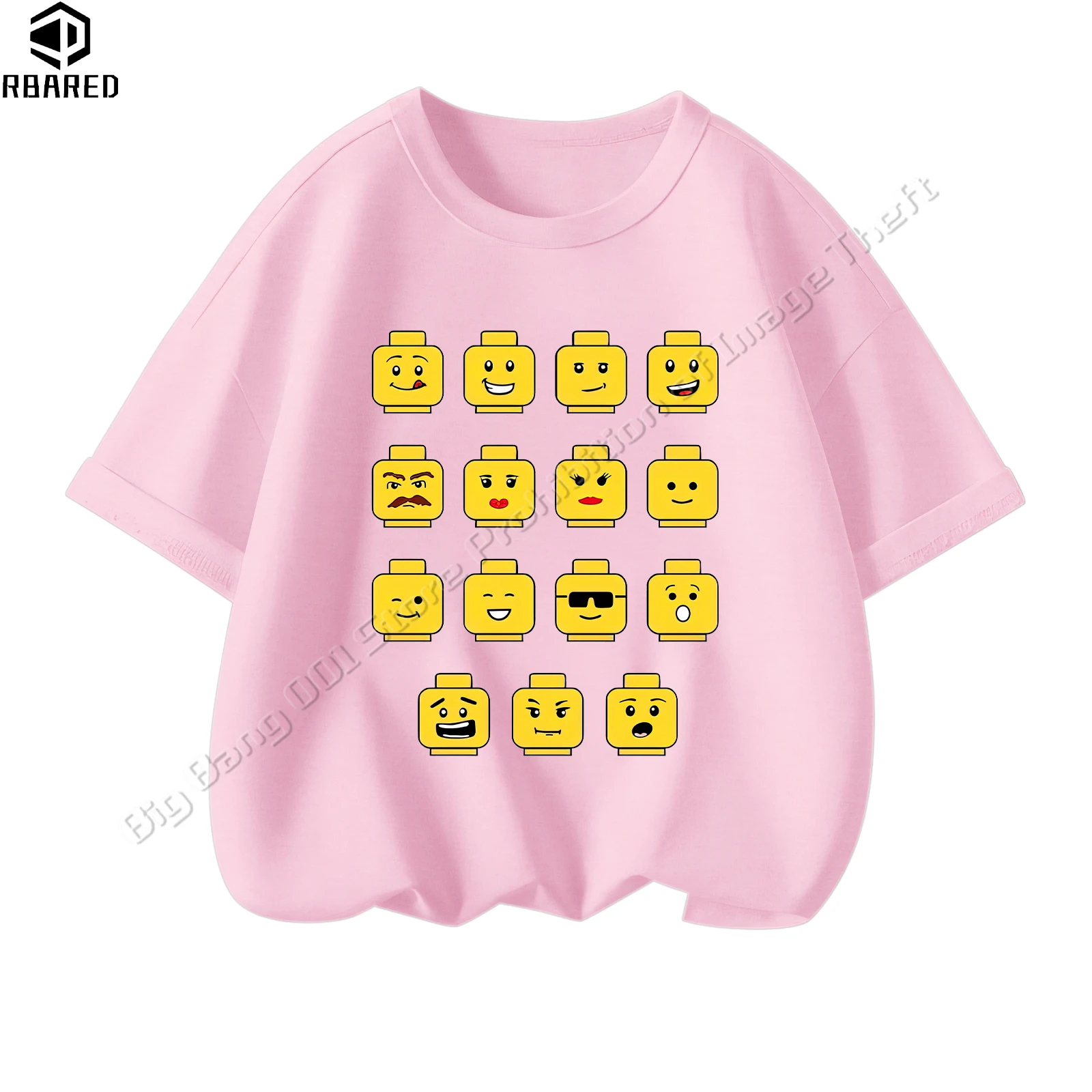 2024 2024 Kids Clothes Fashion Girl Child Boy Children Top Summer T-shirts for Children 100% Cotton Tops Large Size Lego Shirt