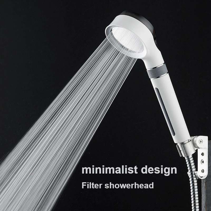

High Grade ABS Handheld Shower Head Korean Style Dual Filter Cartridges Pressurized Bathroom Shower Nozzle Sprayer