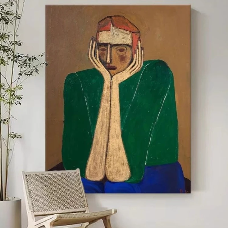 

Figure modern abstract oil painting living room decoration bedroom sofa porch hanging painting background wall