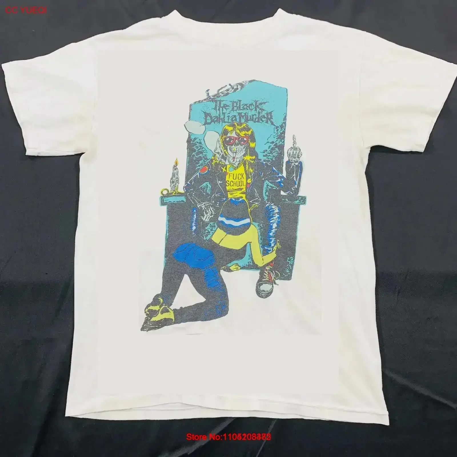 تي شيرت مدرسي أسود من Dahlia Murders F u c k قطن S 5XL LI1274 عتيق مغسول متعدد الاستخدامات للارتداء اليومي للجنسين قليلاً