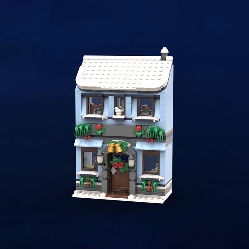 季節限定モデル Moc 組み立てブロック モジュール式メインストリートタウンハウスモデル テクノロジーブロック DIYおもちゃ 組み立て ホリデーギフト