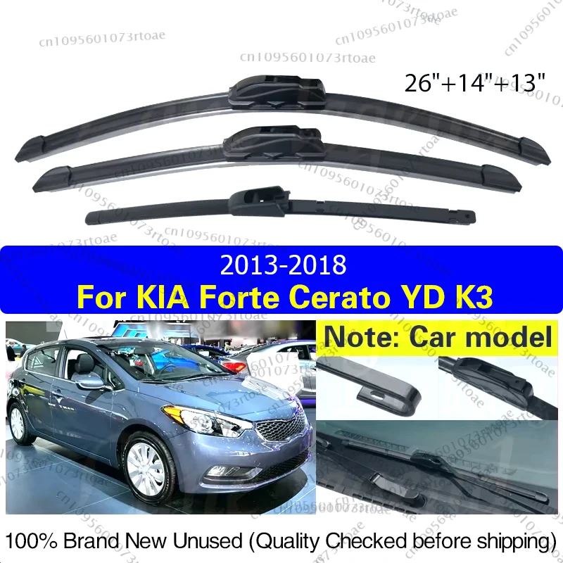 

For KIA Forte Cerato YD K3 2013 2014 2015 2016 2017 2018 Wiper Front Rear Wiper Blades Windshield Windscreen Window Rain Brush