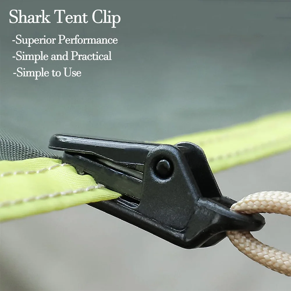 Crocodile Mouth Style Tent Clip Waterproof Canopy Clip Snap Oilcloth Clip Outdoor Camping Shade Net Fixing Clip Tent Accessories