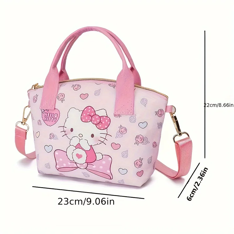 NEW Miniso Lightweight Stylish Sanrio Handbag Cute Handbag Large-capacity Woman Convenient Shopping Bag Hellokitty Crossbody New