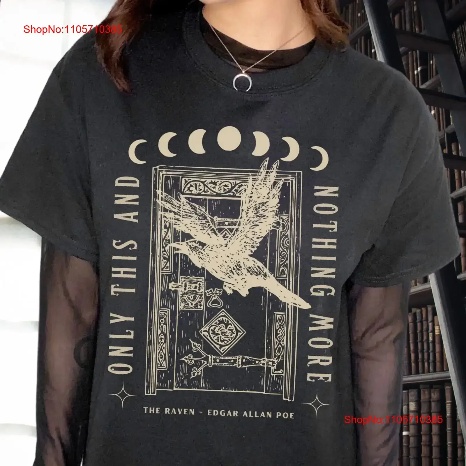 Edgar Allan Poe T Shirt Fairy Grunge Memento Mori Poet Dark Academia Light Clothing Bookish Mall Goth Crewneck vintage Washed
