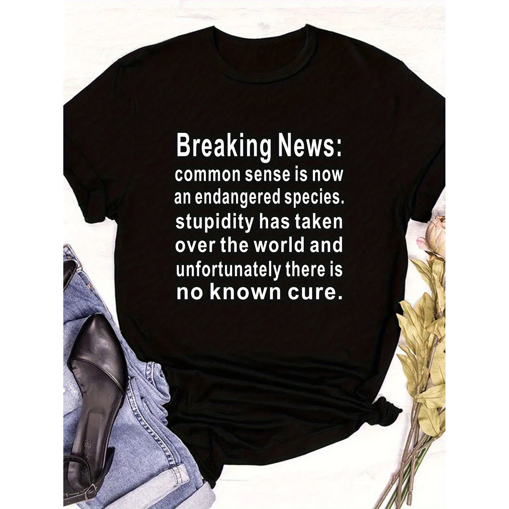 Endangered Species Sarcastic Graphic Tee Funny Men's Cotton Crew Neck T-Shirt Casual Daily Top