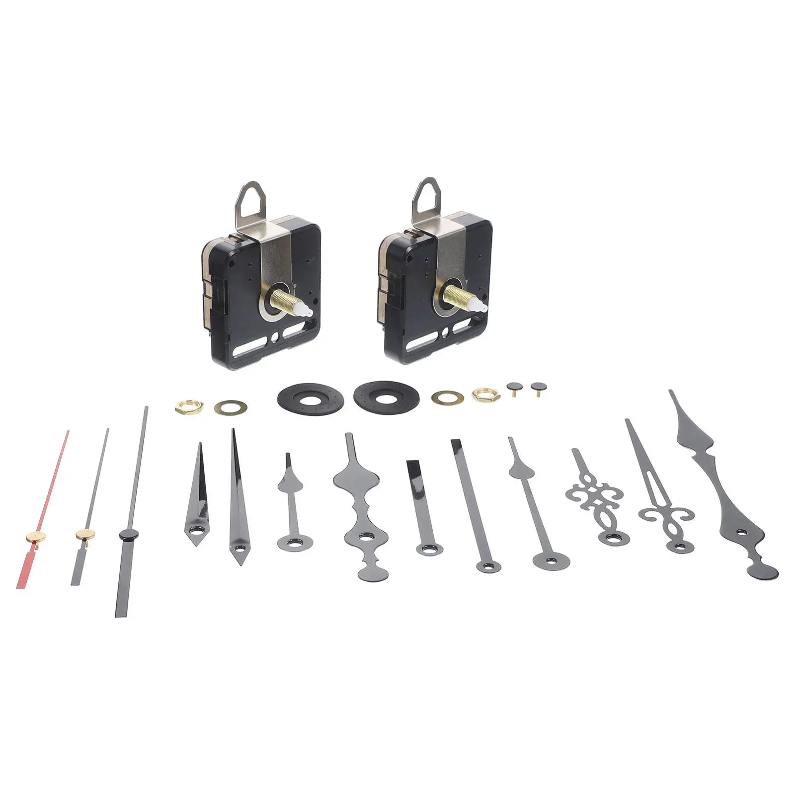 2Sets Scan Clock Movement Metal Plastic Mute DIY Wall Clock Replacement Kit High Precision Repair Parts Accessories