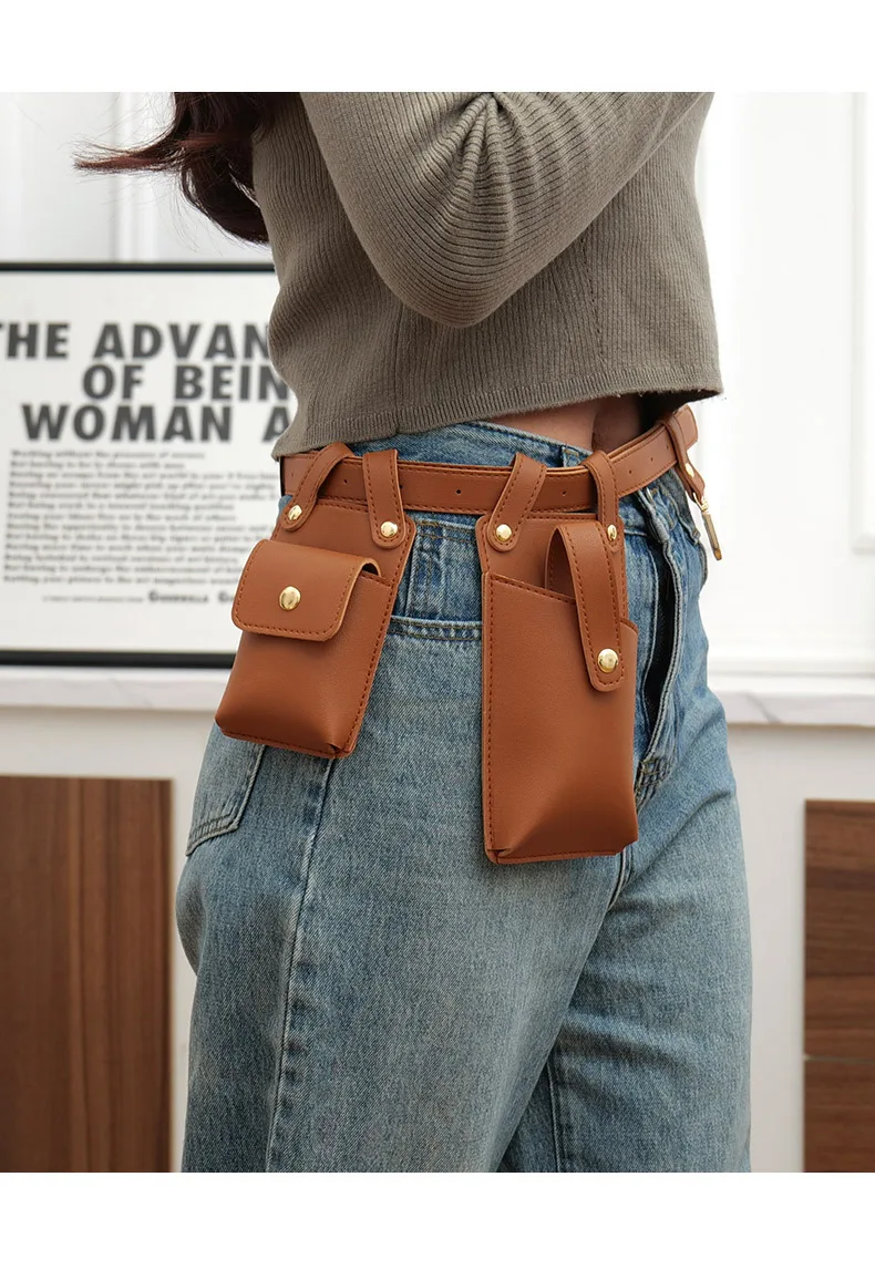 

Модный ремень, хранилище для мобильного телефона, поясная сумка, многофункциональная для мужчин и женщин.