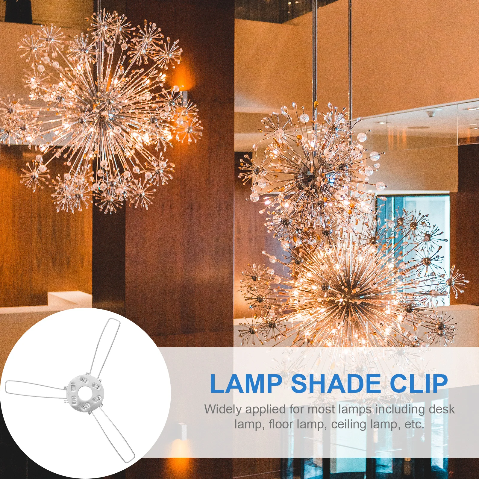 

20pcs Lampshade Bracket Spring Holder Flexible Clip Adapter for Pendant Light Shade DIY Parts Tools Accessories Lampshade Spring