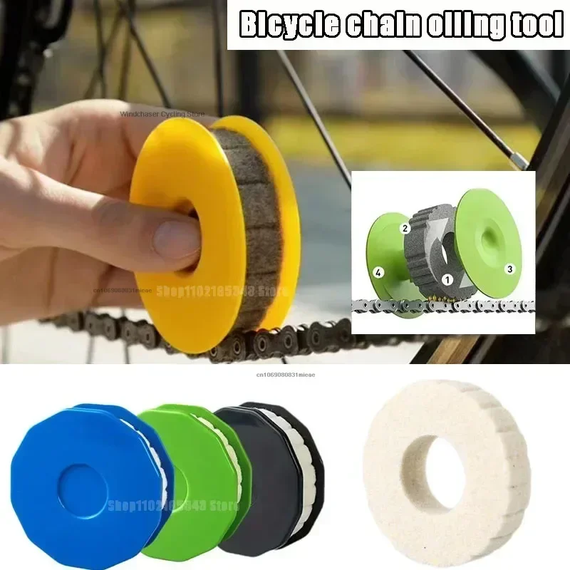 Bicycle Chain Oil Lubricator Bike Chain Oiler Chain Lubricant Roller Cleaner Lubricant Device Maintenance Bike Accessories