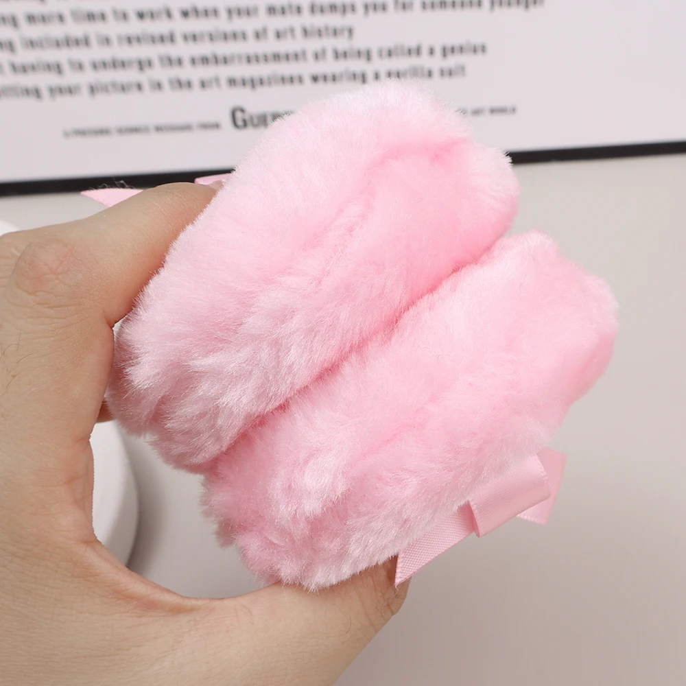 Fluffy Powder Puff Ultra Soft Sponge Washable Reusable Velvet Face Body Cosmetic Puff Loose Powder Puffs Narzędzie do makijażu na mokro i na sucho