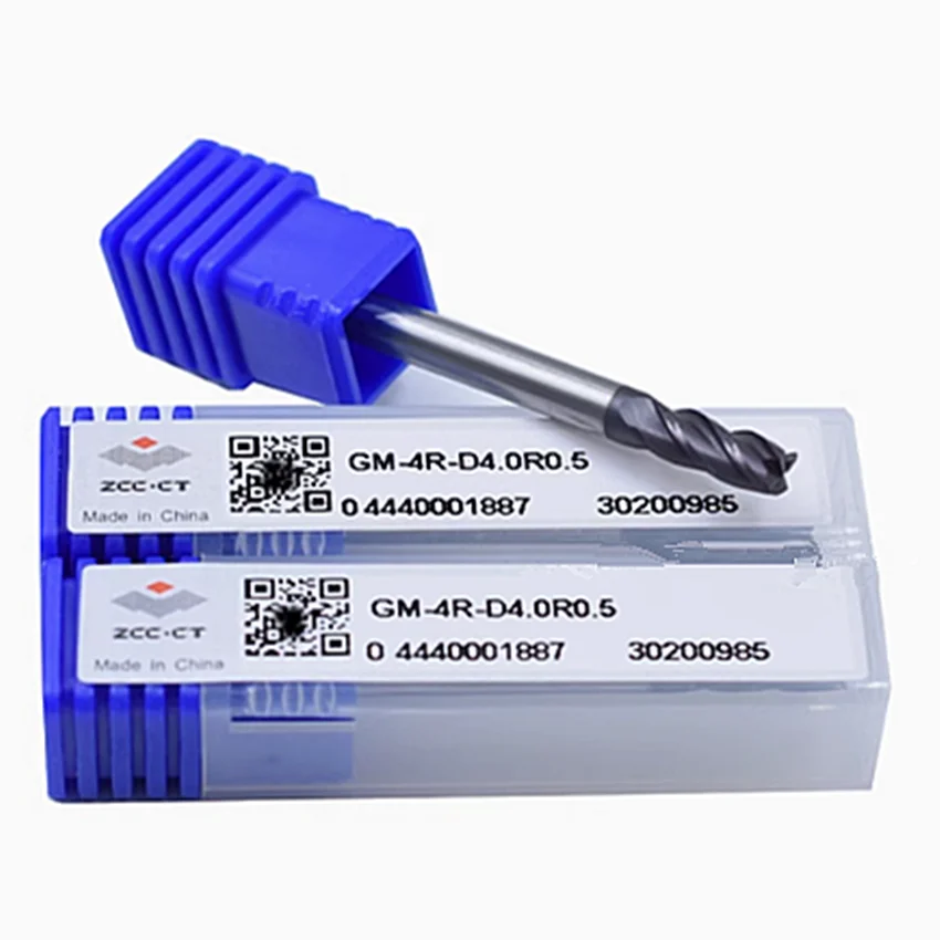 

GM-4R-D4.0R0.5 ZCC.CT GM-4R Four edge circular arc end mill D4.0R0.5*4*10*50 4F Corner Rounding End Mills 4 Flutes End Mills