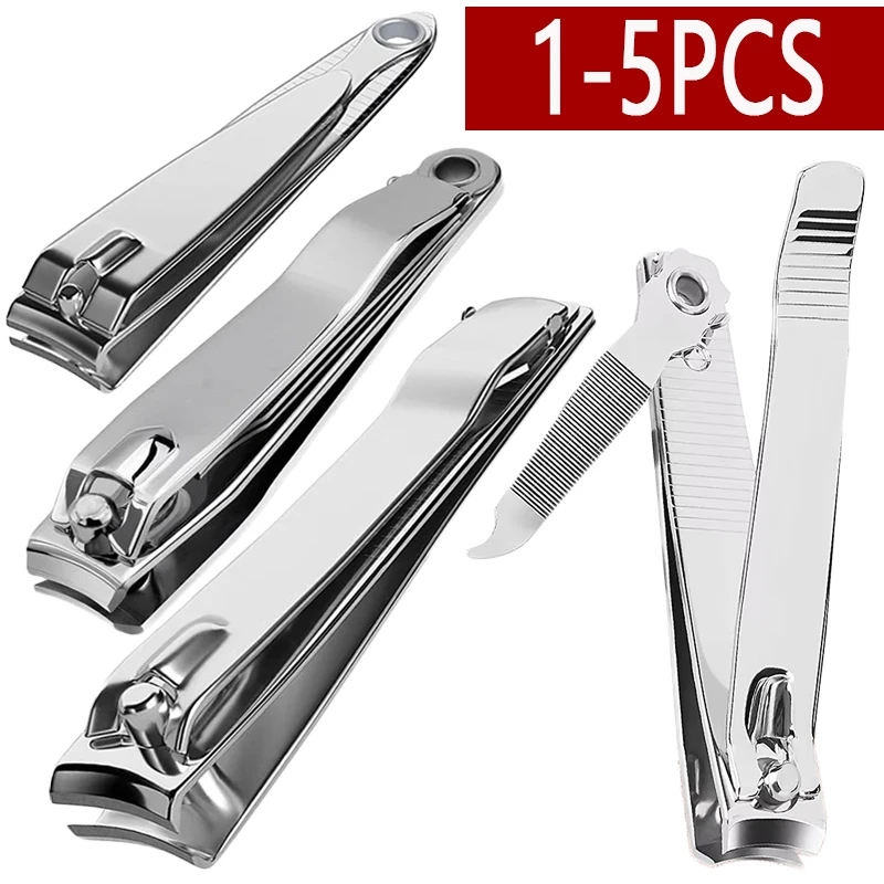 1-5PCS Stainless Steel Scissors Splash Resistant Nail Clippers for Nail Beauty Tools Hard Nails Wide Durable Knives