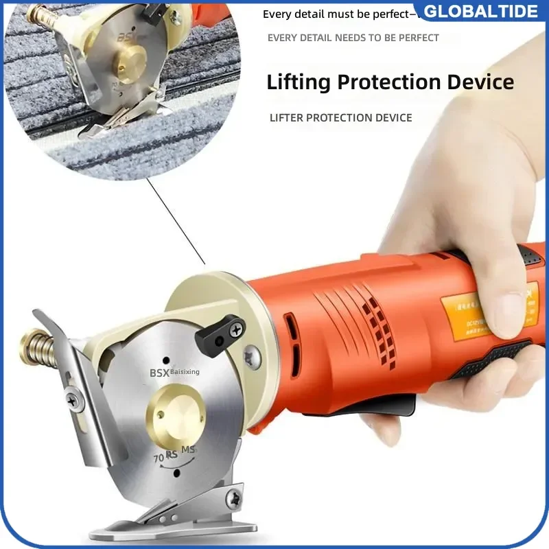 Electric Scissors Handheld Cloth Cutting Tool Round Knife Fabric Cutter Portable Shears for Sewing Crafting DIY Material