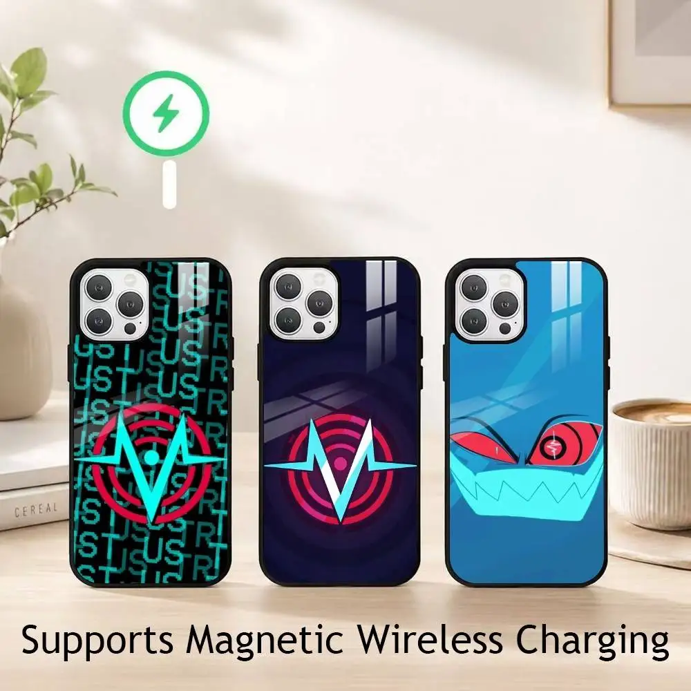 

H-Hazbin V-Vox Phone Case For iPhone17,16,15,14,13,12,11 Plus,Pro Compatible with magnetic wireless charging