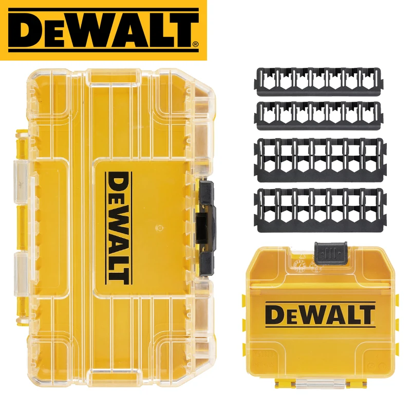 DEWALT Original DT70801 Tough Case Storage Case Transparent Lid Removable Tray Stacking Storage Screws Bits Accessory Holder