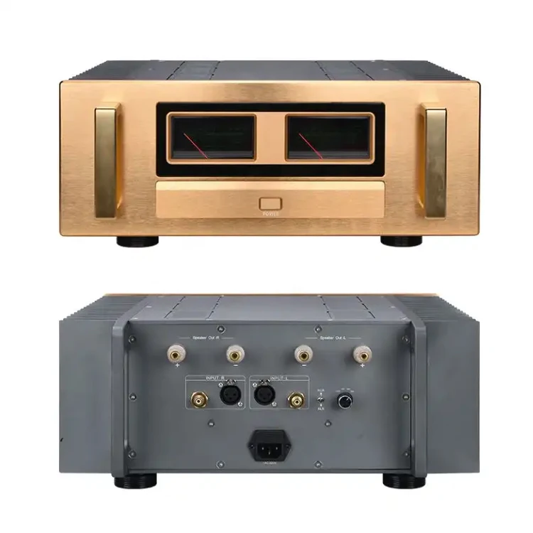 

High Sound Quality A75S Clone AccuPhase Golden Aluminum 2 Channel Hi End Headphone Audio Class A Amplifier