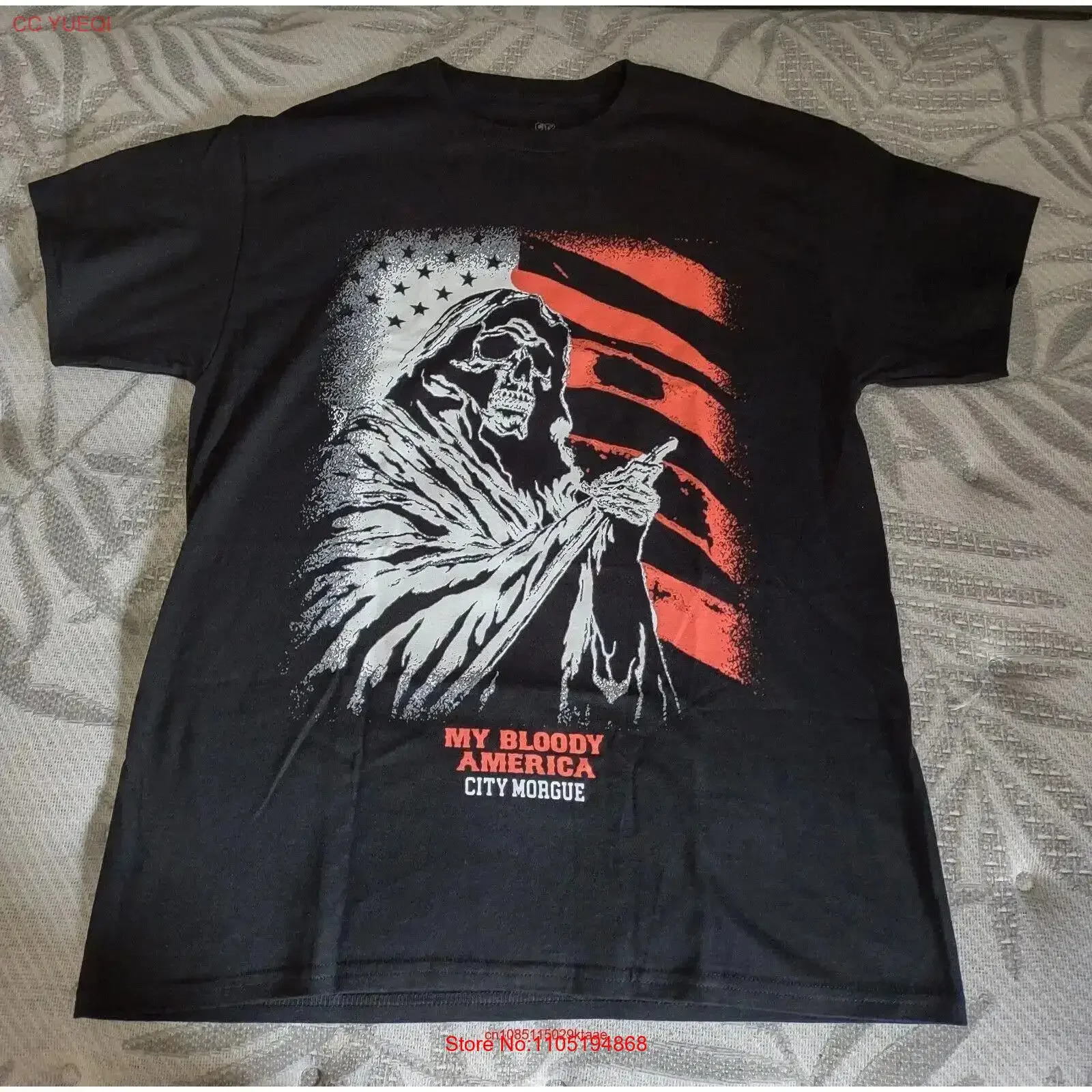 City Morgue My Bloody America T shirt Men's Size S vintage Washed Stretched Comfortable Breathable streetwear graphic