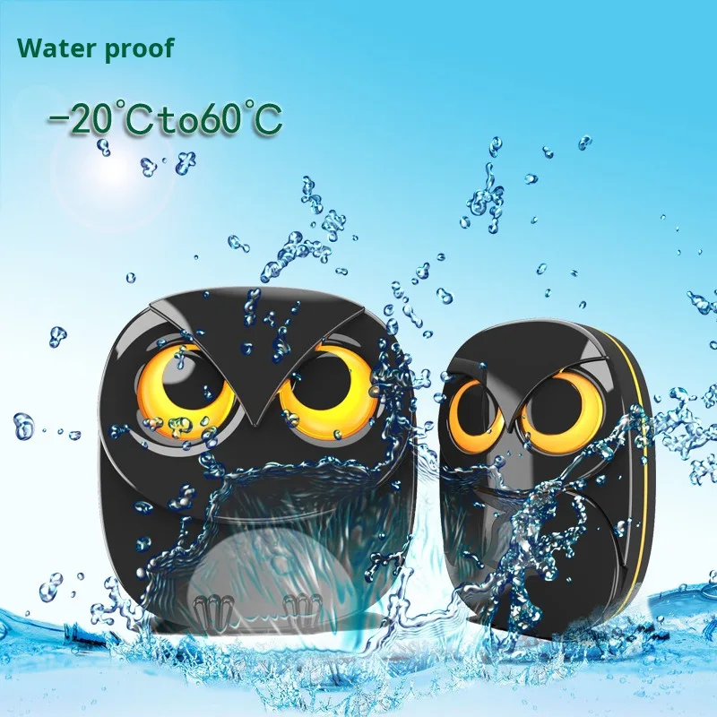 Smart Doorbell Button Wireless Long Range Outdoor Waterproof High Efficiency Protection Call Owl