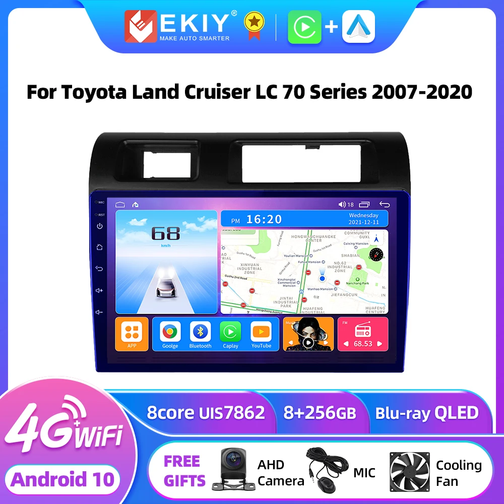 

EKIY T7 Android 10 For Toyota Land Cruiser LC 70 Series 2007 - 2020 Car Radio Multimedia Video Player Navi GPS No 2din Carplay