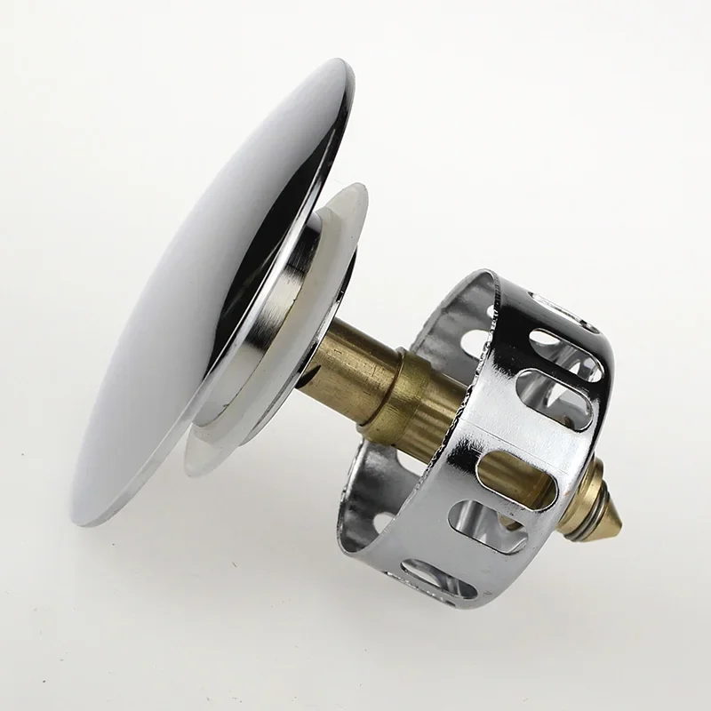 Replacement Bathtub Drain Parts Brass Spring Parts with Filter Screen Chrome Basin Pop up Corver Drain Accessories Parts