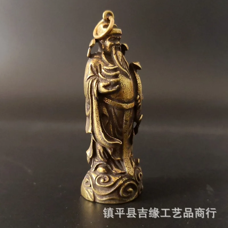 Wholesale Two Pieces Price Yellow Small Buddha Statue Desktop Mini Playing with Hands Metal Craft Pendant Pendant One Piece Drop