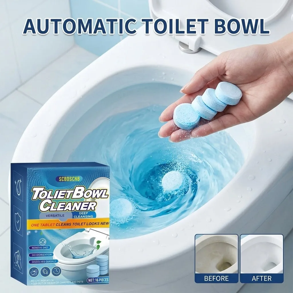 Toilet Cleaning and Maintenance Effervescent Tablets, Toilet Seat Daily Maintenance Effervescent Tablets, Individually Packaged