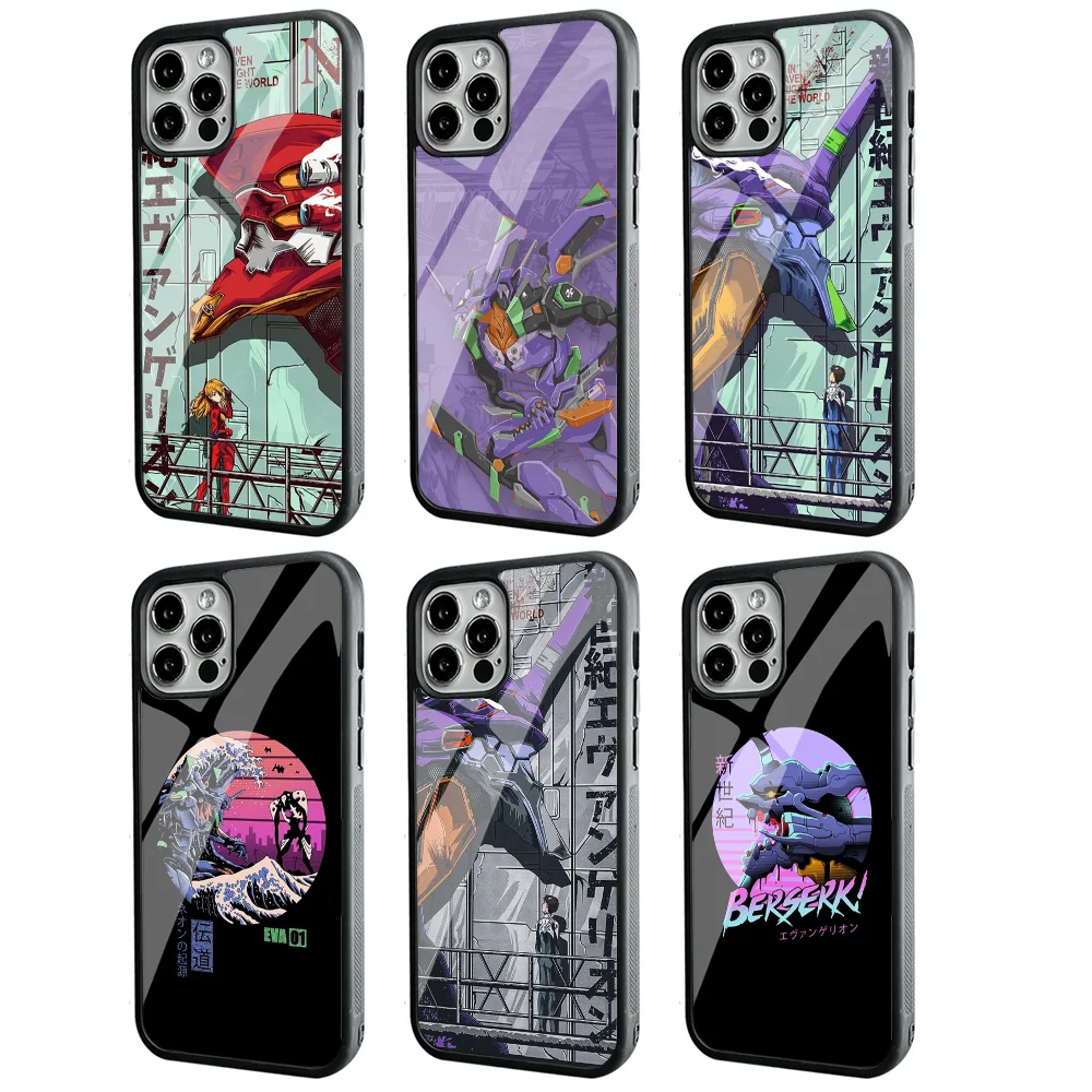 N-Neon G-Genesis E-Evangelion Phone Case For IPhone 11 12 13 14 15 Plus Pro Max Mirror Acrylic PC TPU Cover