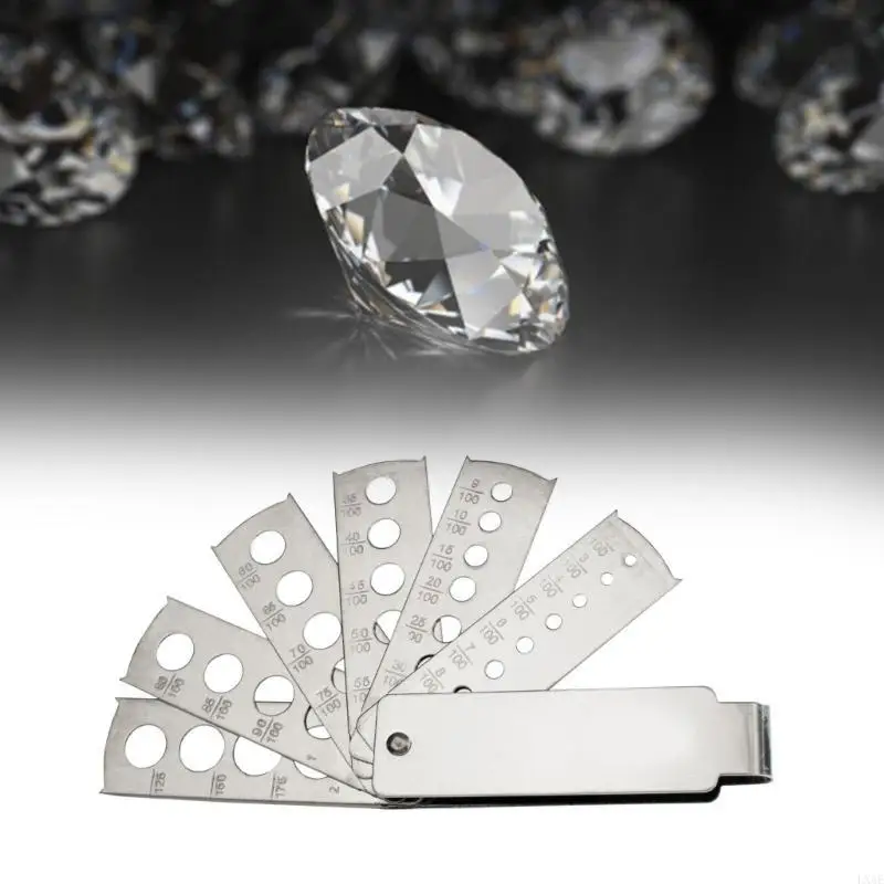  Sturdy Stainless Steel Fan Gauge for Gemologists and Jewelers Measuring Diamonds and Gemstones with Performances