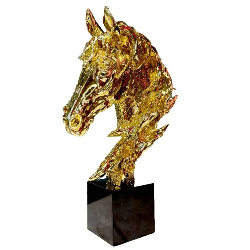 

Modern minimalist resin statue horse office tabletop craft ornament housewarming gift