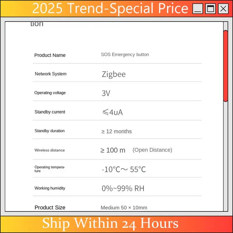 CHYY Top Tuya Smart Zigbee SOS Button Sensor Alarm Elderly Children Alarm Tuya Smart Life Remote Control