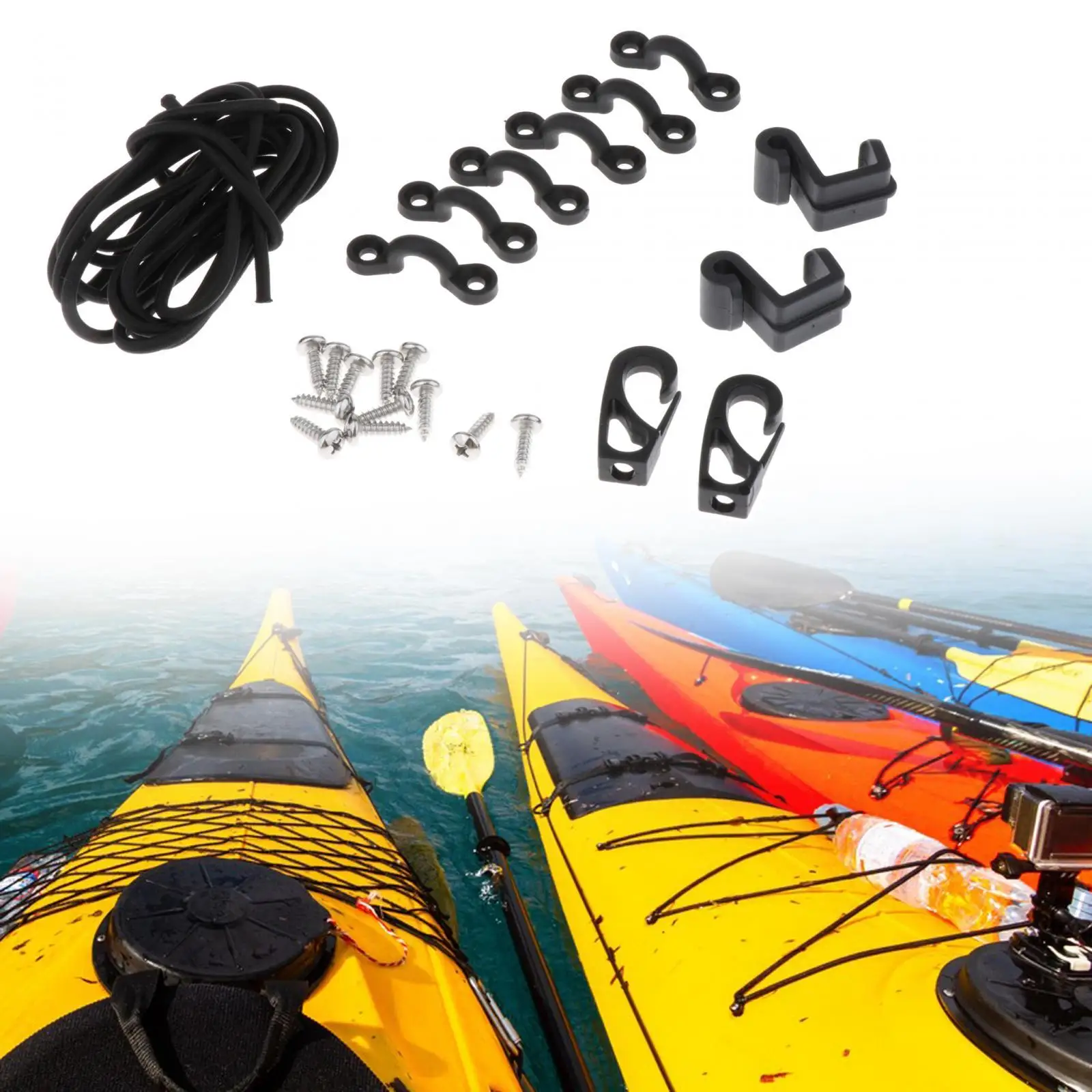 Dek JIGGING Set Aksesori memancing penyimpanan Bungee Set perahu Tie Down Pad mata