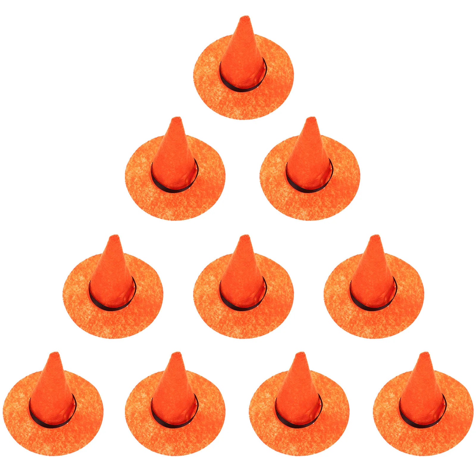 

10pcs Halloween Hats Party Bottle Caps Wine Toppers Decorative Small Witch Hat Covers Adorable Wine Bottle