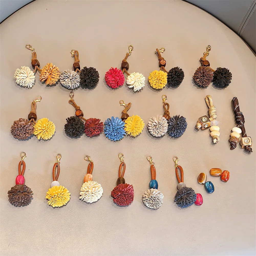 Leather Charm Suede Ball Knotted Shoe Bag Belt Ornament Lightweight Multicolor Small for Women Men Clothing DIY Craft Daily