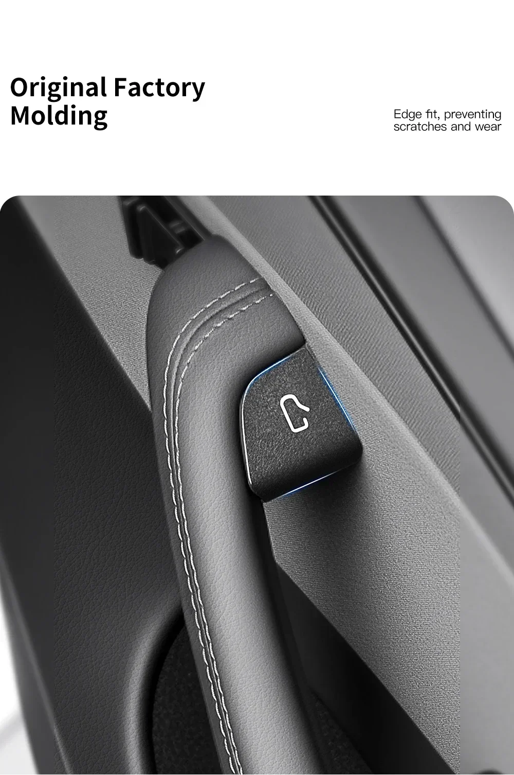 Auto-Türaufzug-Knopf-Aufkleber für Tesla Highland Model 3 17-23 Juniper Model Y 21-24 Armlehnen-Fensterheber-Schalter-Aufkleber – Detail 9