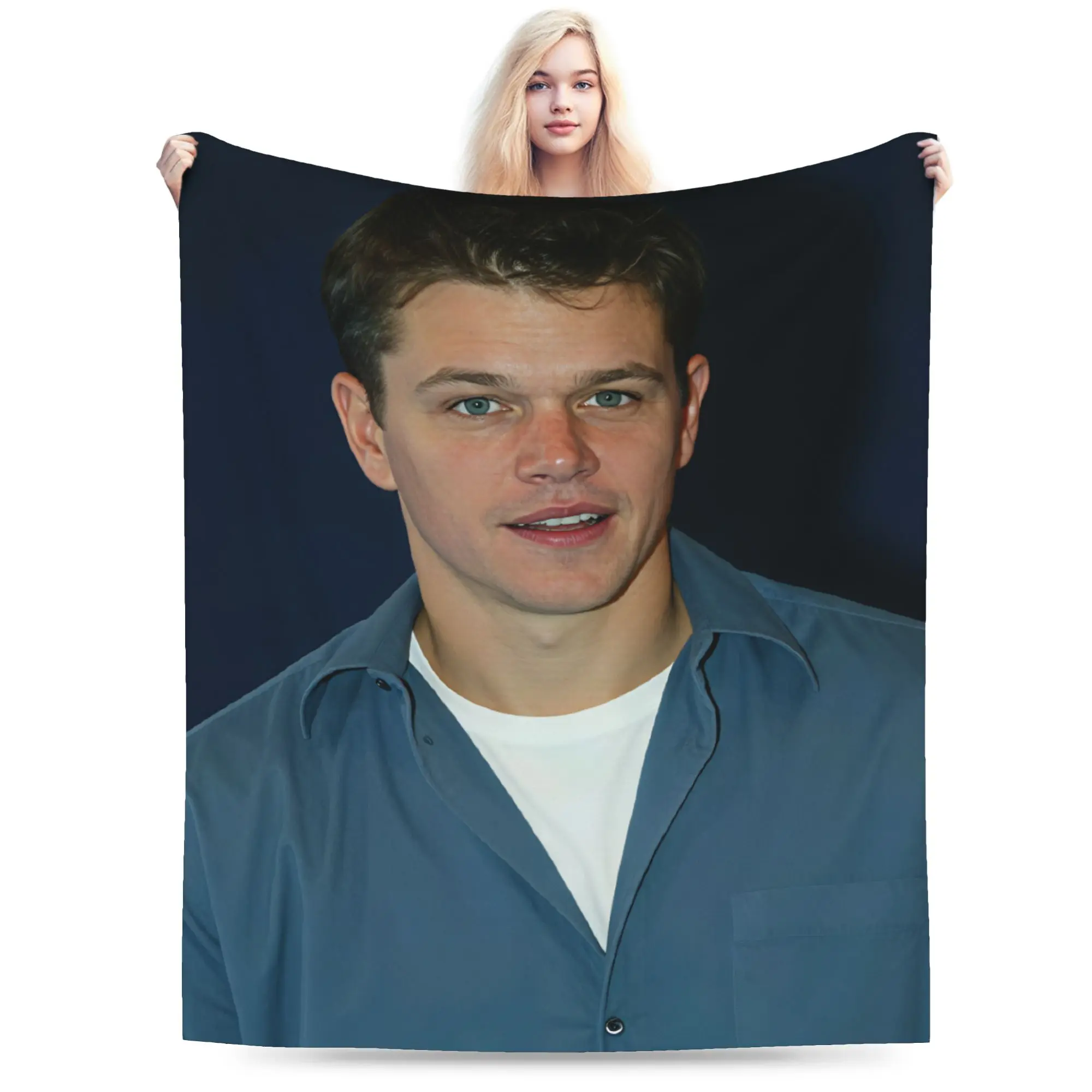 Matt Damon Blanket Winter  Warm Cozy Throw Blanket For Adults Girls Home Decor Flannel Bedspread Bed Cover