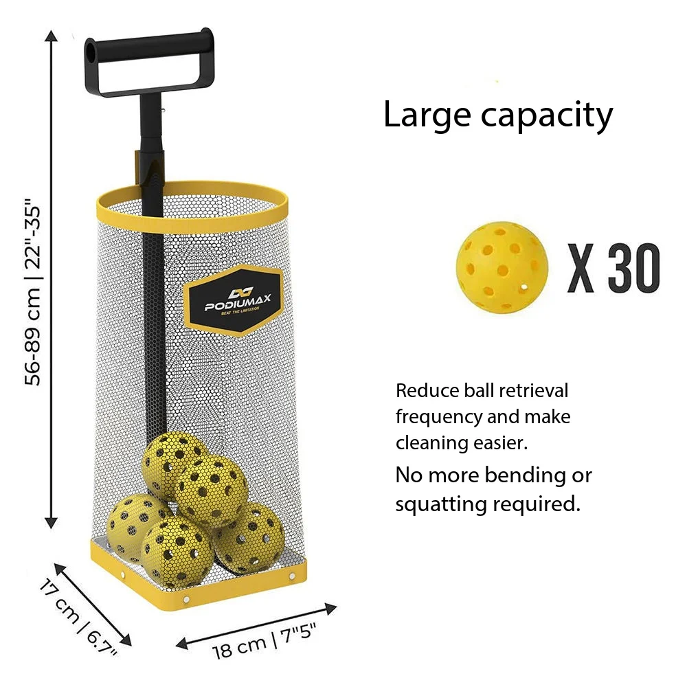 Ramasseur de balles automatique sans pression, conception sans flexion, pour golf, pickleball, tennis, ping-pong, pour l'entraînement sur les terrains de sport