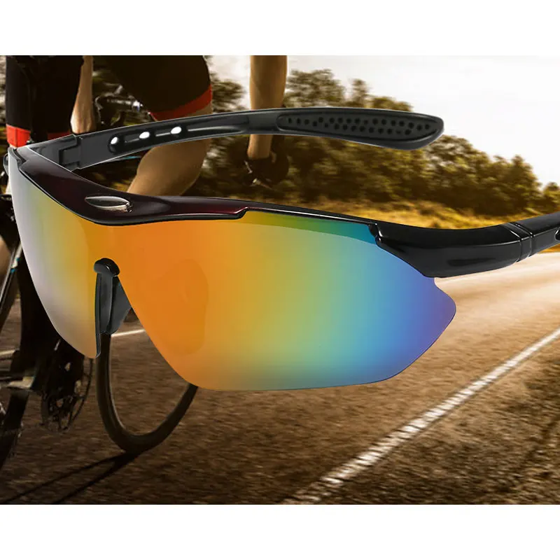 JSJM New Outdoor Sports Sunglasses UV400 Road Bicycle Glasses Men Mountain Cycling Glasses MTB Riding Protection Goggles Eyewear