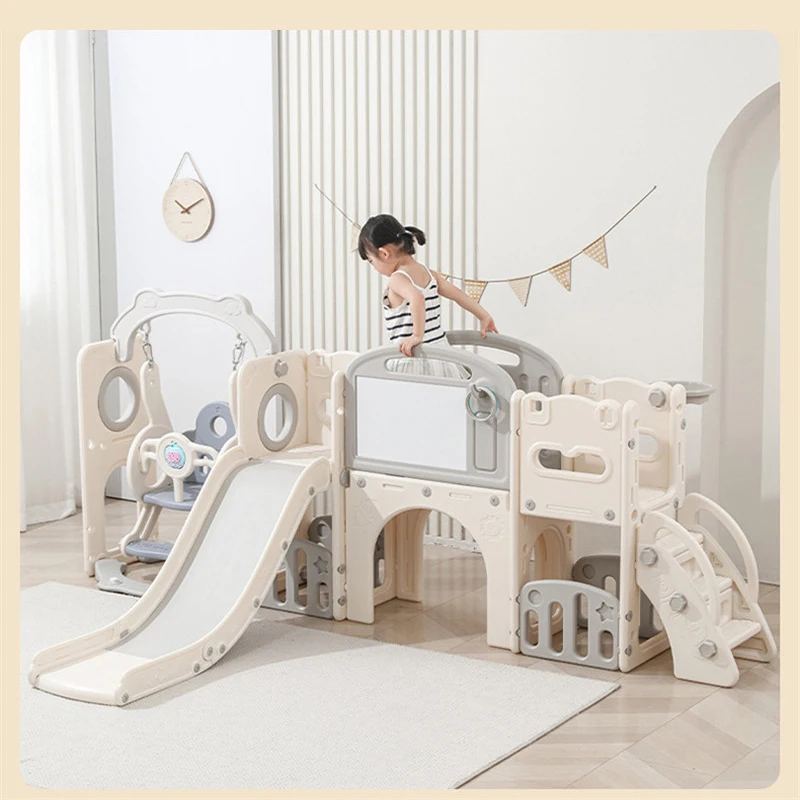4-in-1 Children's Swing And Slide Set Baby Multi-Function Climbing Activity Toy Home Play Area for Kids