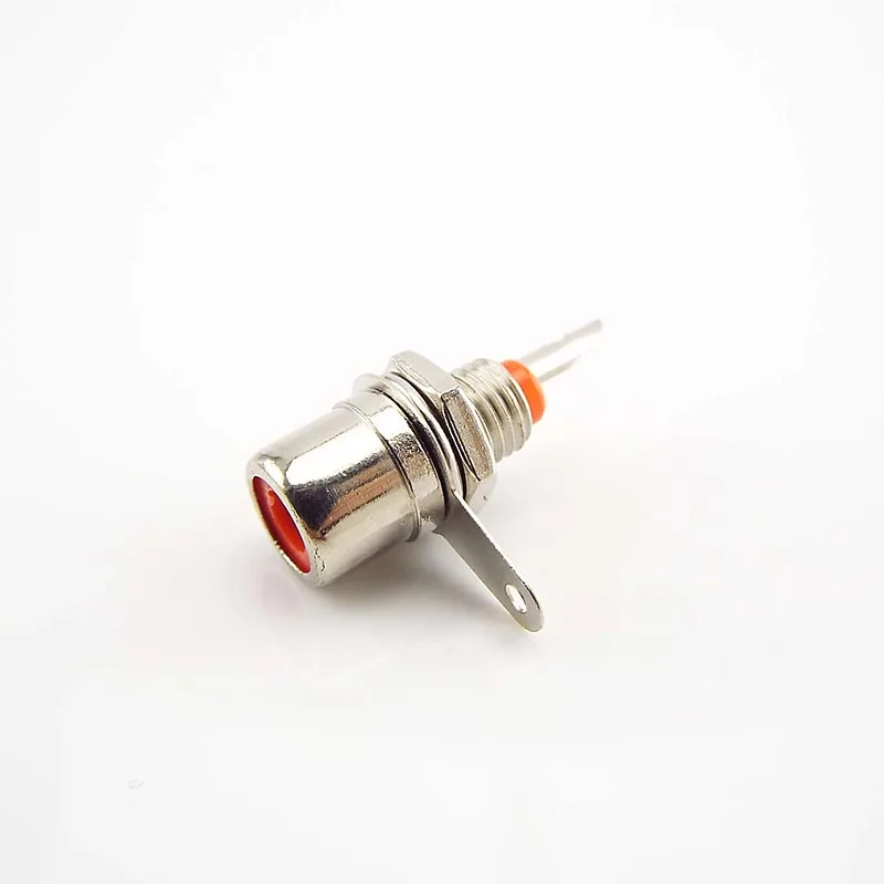 2/4/10pcs RCA Panel Mount Connector Adapter RCA Female Socket RCA Panel Mount Audio Socket Plug Connector Bulkhead Adapter D5