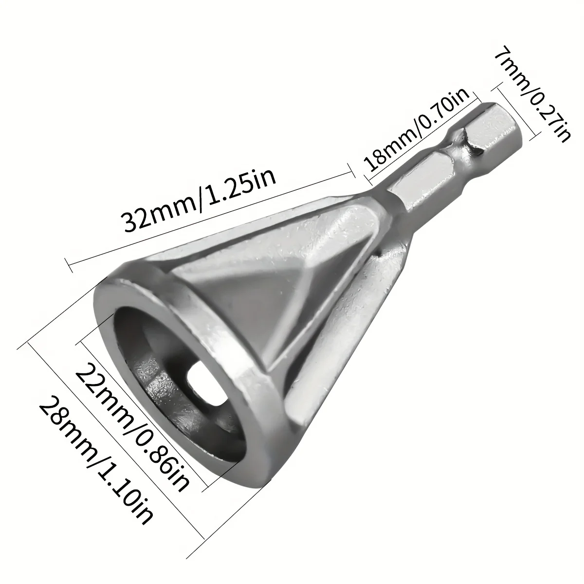 1pc Metal Chamfering Tool, Chuck Drill, External Deburring, Grinding Angle Trimming, Compatible with Electric Drills