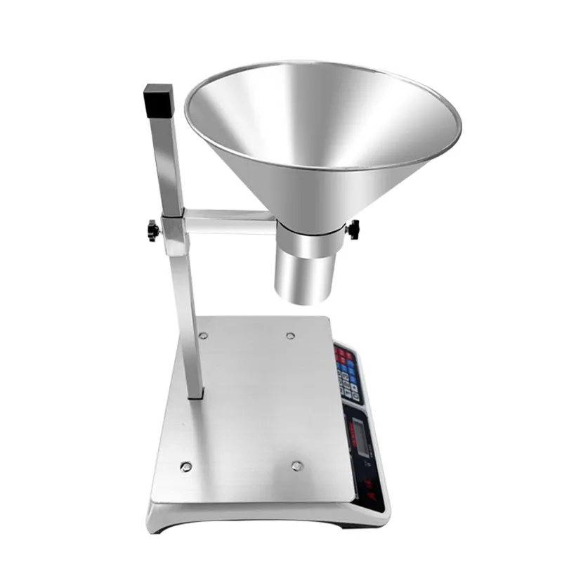 Stainless steel large diameter hopper quantitative packaging vacuum bag oil-proof sub-packaging artifact funnel with electronic