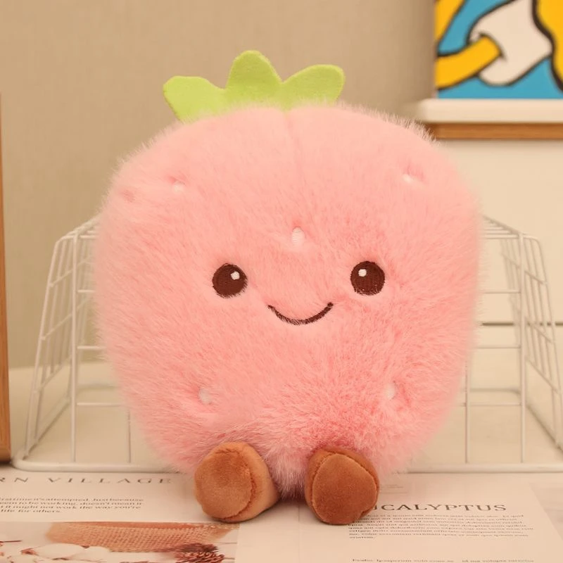 22 cm süßes, superweichhaariges Pflanzenfrucht-Plüschtier mit Ananas, Erdbeere und Wassermelone als Geburtstags- und Weihnachtsgeschenk